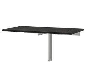 Ikea BJURSTA drop-leaf table, 35 3/8x19 5/8"", Black