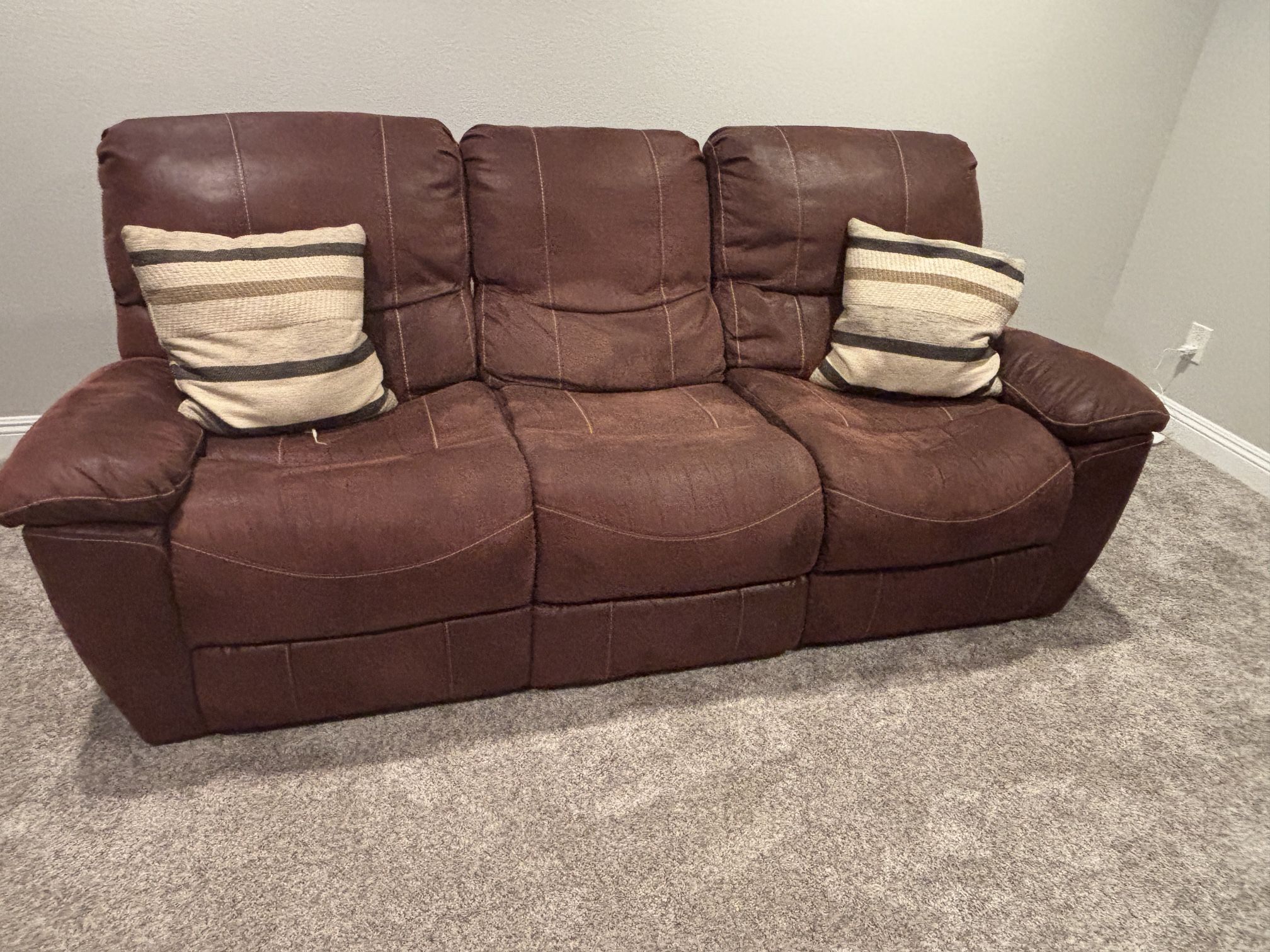 Reclining Couch, Reclining Chair and Tv Stand