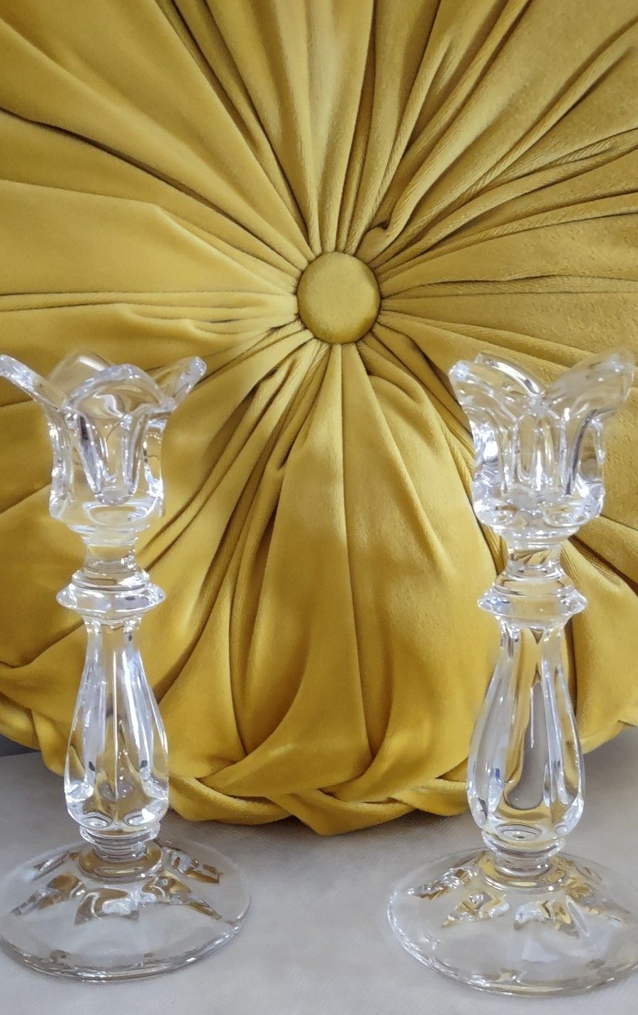 Tulip Glass 7 Inch Candle Holders