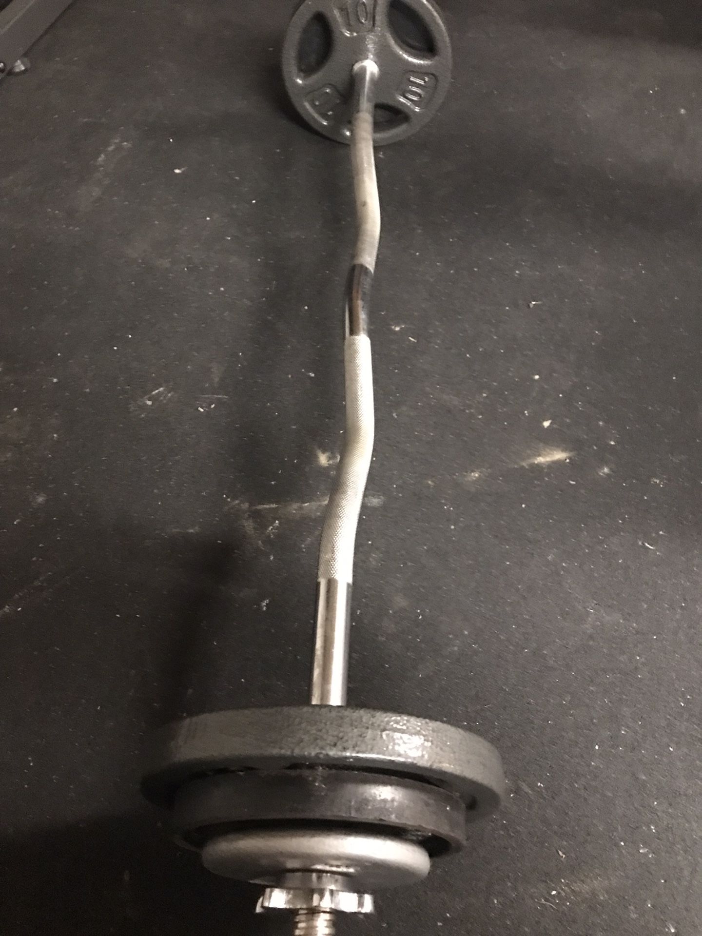E-z Curl Bar and Weights! 