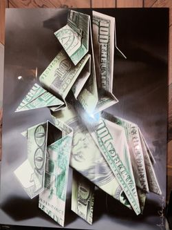 Mint Metal Wood Frames Piece by Erni Valdes 100 Dollar piece