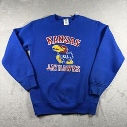 Vintage Kansas Jayhawks Sweatshirt Men’s S USA College Crewneck 90s Grunge #2A