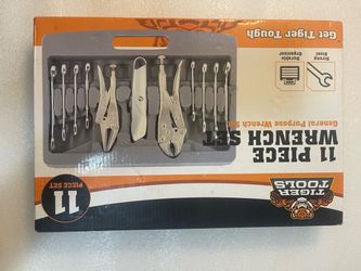 Tiger Tools 11-Piece Wrench & Locking Pliers Set Tray Insert - Mirror Chrome Finish