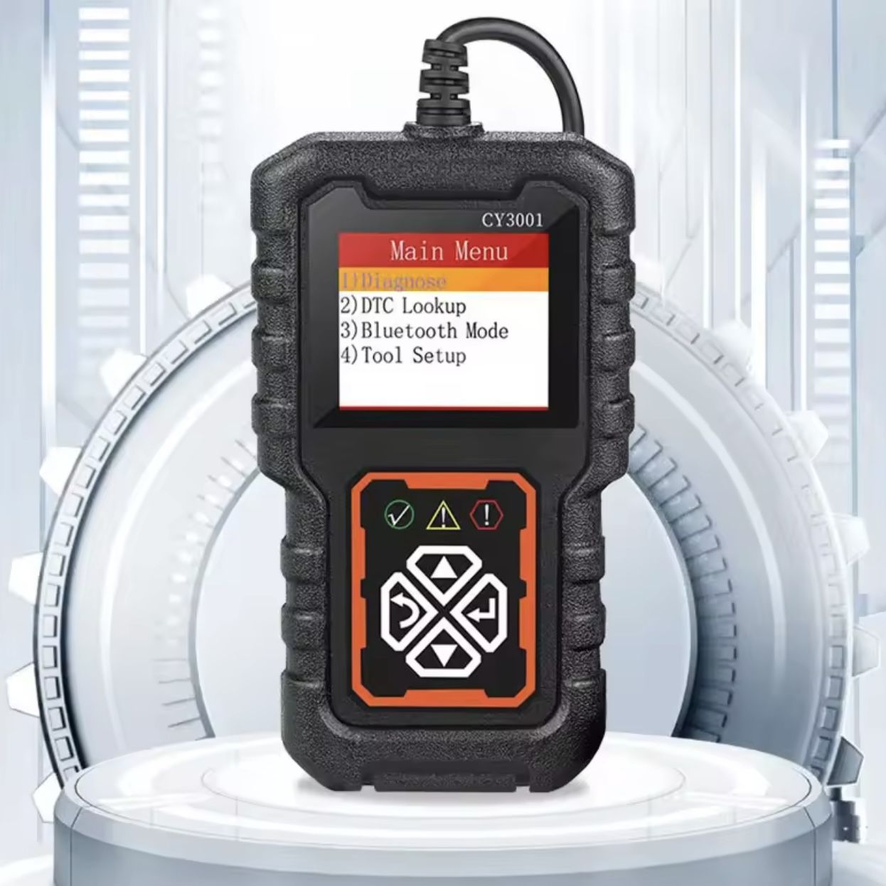 CY3001 Professional OBD2 Scanner | Engine/ABS/SRS Diagnostics w/ Real-Time Data Stream | Elm327 Chip for Android/iOS | Car/Truck