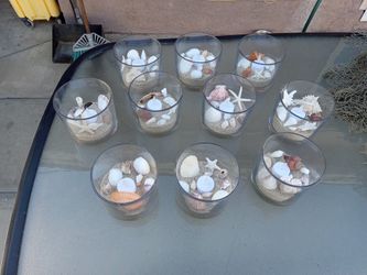 Bases Para Centro De Mesa Con Arena Conchas De Mar