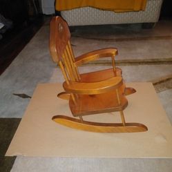 Wooden Doll Rocker 18"High in Back