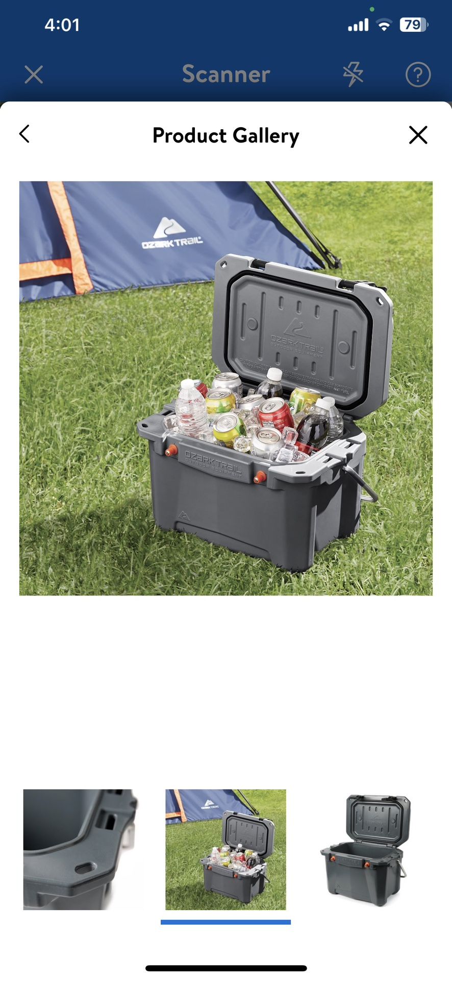 Ozark Trail 16 Quart High Performance Roto-Molded Cooler with Microban, Gray