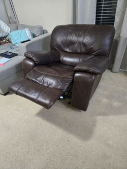 Leather recliner