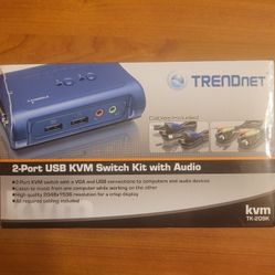 2-Port USB KVM Switch Kit w/ Audio
TK-209K- Excellent Condition- $15