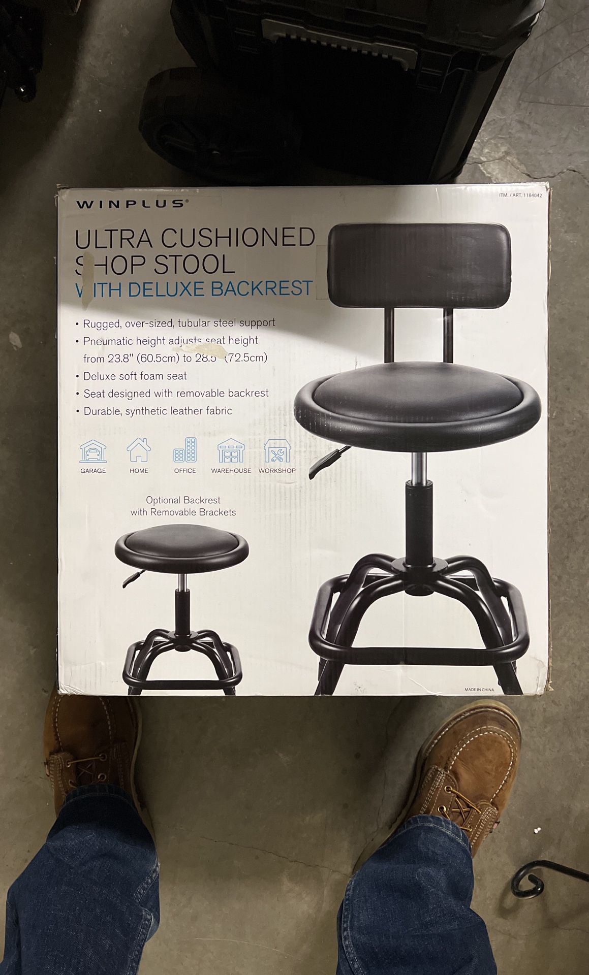 Ultra Cushioned Pneumatic Shop Stool