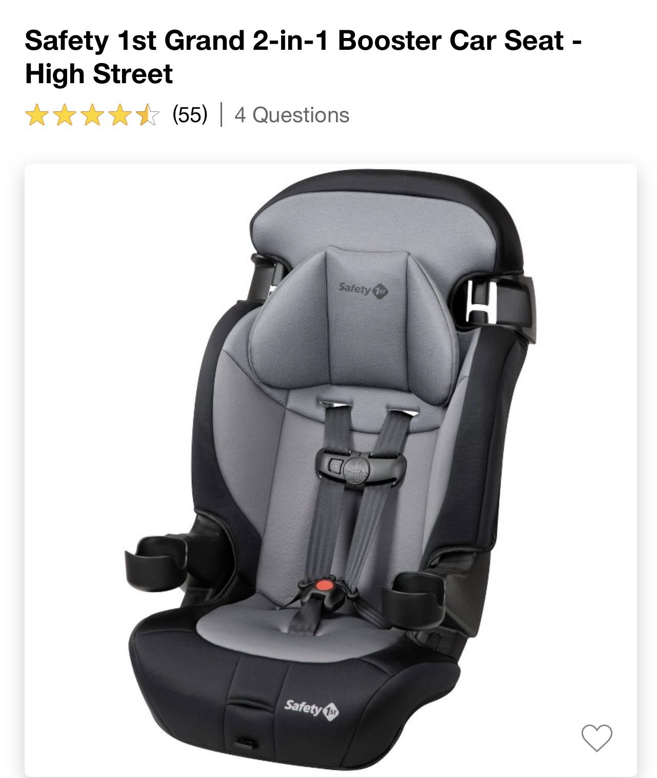 Safety First 2-in-1 Booster Car Seat