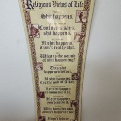 Religious Views of Life Poster Hilarious Sealed New