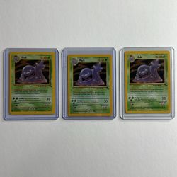 1999 Pokemon Fossil Set Muk Holo Rare NM/LP/HP