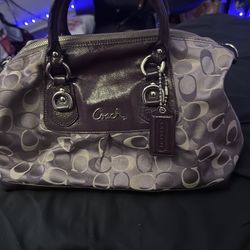 Purple Coach bag