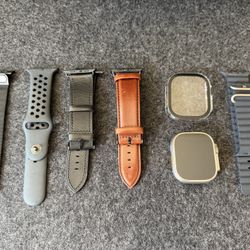 Apple Watch Ultra 1 (GPS + Cellular) 49mm Titanium Case with Midnight Ocean Band 