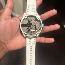 White Diesel extra large watch