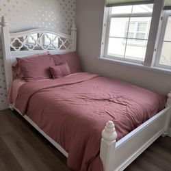 White Full Size Bedroom Set- For Young Girl Room 