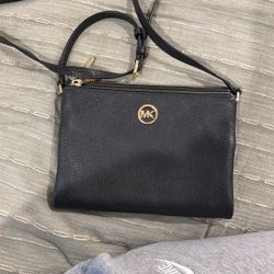 Black Leather Michael Kors Purse