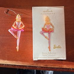 2012 Barbie Ballerina Prima in Pink Hallmark Keepsake Ornament 4 1/2 Inches L23