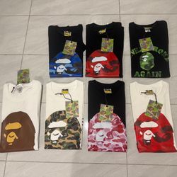 Bape Tee Many Styles Mainly Size M&L