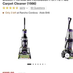 Bissell ProHeat 2X Revolution Pet Pro Plus Carpet Cleaner (1986)