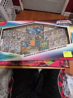 Prismatic evolution lucario and tyranitar ex premium collection