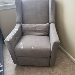 Electronic Recliner Chair Grey Lightly Used