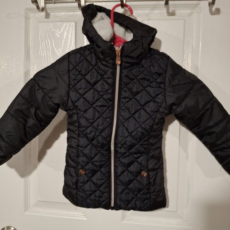 Girls' Kensie Girl Black Puffer Coat w/Hood Size 4