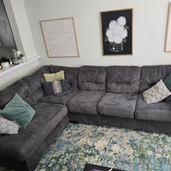 Grey sectional sofa/couch