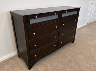 Modern Dark Wood Dresser / Chest of Drawers