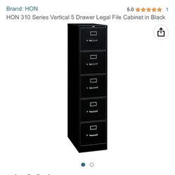 Hon Black File Filing Cabinet 