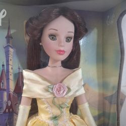 New, Sealed!! 2002 Disney's Beauty And The Beast Belle Porcelain Keepsake Doll 