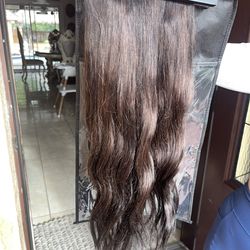 Brown Bellami 22” hair extensions. real hair.