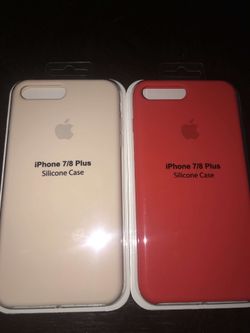 APPLE IPHONE 7/8 PLUS SILICONE CASES IN RED