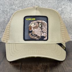 Goorin bros The Farm Animal Howler The Gibbon Trucker Hat Exclusive Holo Tags Labels New