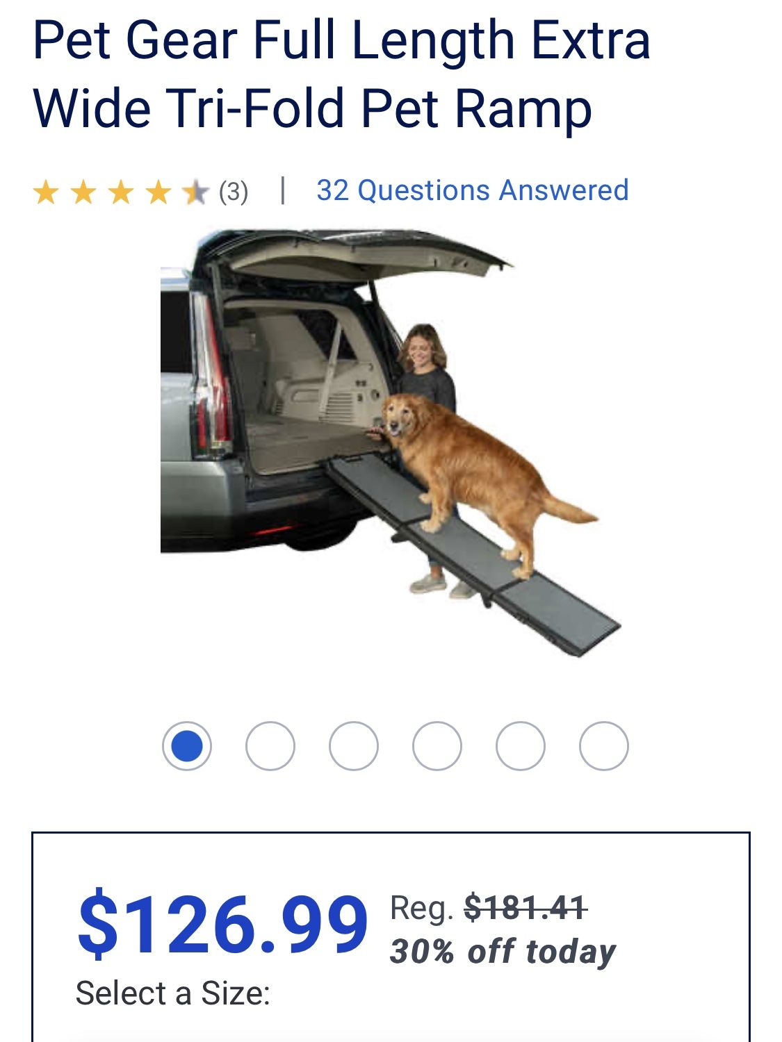 Pet Gear Full Length Extra Wide Tri Fold Pet Ramp The Pet Gear