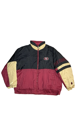 Vintage 90s Starter San Francisco 49ers Jacket XXL NFL Red Black