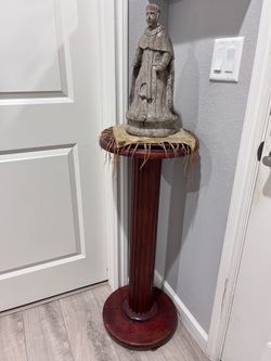 Antique colonial santo wooden carved