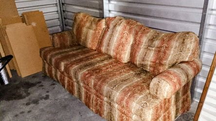 Orange and Tan Couch