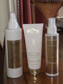 Nakery Beauty Body Care Bundle Lift-Tox Body Treatment Tanning Serum Hair Wash NEW