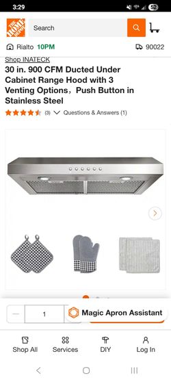 Stainless steel range hood BRAND NEW