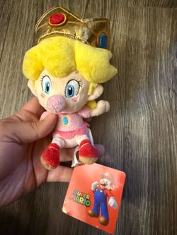 Super Mario Baby Peach 5" Plush - Little Buddy NWT BUT DIRTY