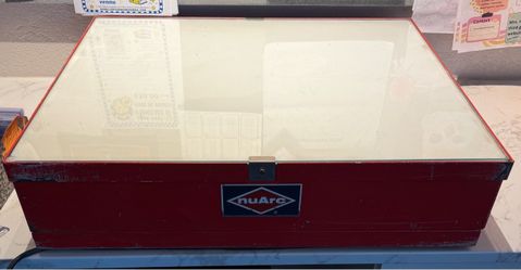 Vintage light up Art Table with glass top for drafting tracing