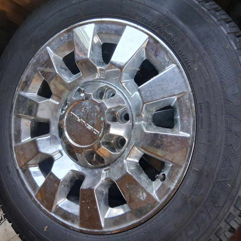 Bearly Drove On Denali Chrome Factory Rims And Brand New Tires.