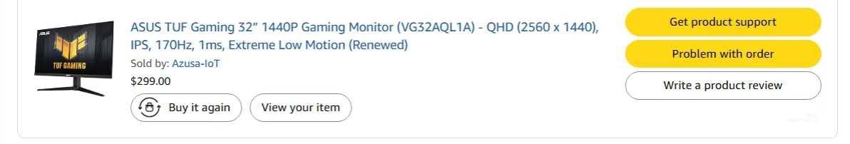 ASUS TUF 32β QHD Gaming Monitor