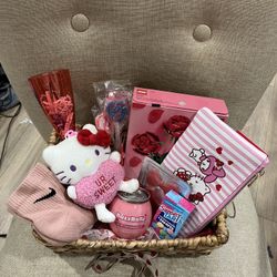Hello Kitty Valentine Basket