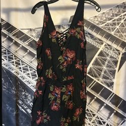 Kendall & Kylie floral print crisscross inset romper