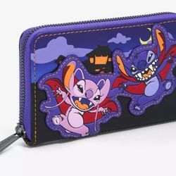 (NWT) Loungefly Disney Lilo & Stitch: The Series Vampire Angel & Stitch Small Zip Wallet