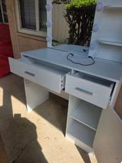 White vanity