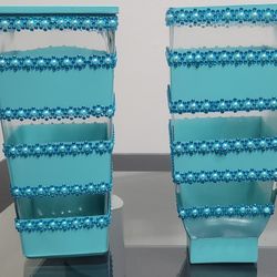 Handmade Baby Blue Twin Vases